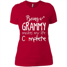 Load image into Gallery viewer, Being A Grandmy Makes My Life Complete – Memorable Mother’s Day Gift For Grandmother - Ladies' Boyfriend T-Shirt