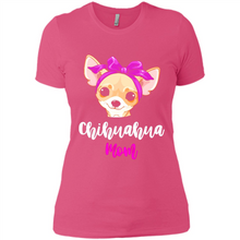 Load image into Gallery viewer, Chihuahua Mom With Purple Hairpin Funny mother’s day Gift For Dog Lovers - Ladies' Boyfriend T-Shirt
