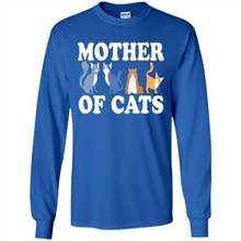 Load image into Gallery viewer, Cats T Shirt Hoodie Mother of Cats Mother’s Day1 - Long Sleeve T-Shirt