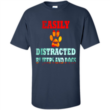 Load image into Gallery viewer, Easily Distracted By Jeeps And Dogs gift shirt for dog mom - Shirt