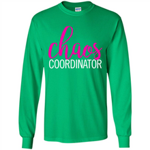 Load image into Gallery viewer, Chaos Coordinator mom is boss Mothers Day - Long Sleeve T-Shirt
