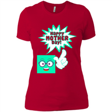 Load image into Gallery viewer, Cute Emoji With Heart Balloon Happy Mother Day - Ladies' Boyfriend T-Shirt