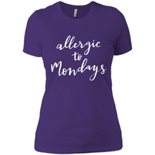 Load image into Gallery viewer, Allergic To Mondays T-Shirt Funny Women’s Mom Mama Mother - Ladies' Boyfriend T-Shirt