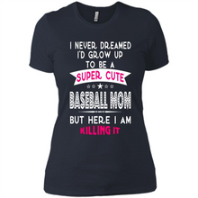 Load image into Gallery viewer, A Super cute Baseball Mom Mother’s Day Gift ideas Funny - Ladies' Boyfriend T-Shirt