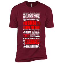 Load image into Gallery viewer, BASEBALL MOM, NEVER GIVE UP Mother’s Day - Premium Short Sleeve T-Shirt