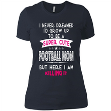 Load image into Gallery viewer, A Super cute Football Mom Mother’s Day Gift ideas Funny - Ladies' Boyfriend T-Shirt