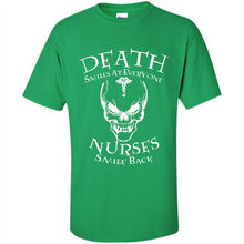 Load image into Gallery viewer, Death Smiles At Everyone Nurses Smile Back Shirt Mothers Day - Shirt