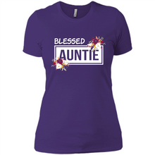 Load image into Gallery viewer, Blessed Auntie Funny Mother’s Day, Birthday Gift For Beloved Aunt - Ladies' Boyfriend T-Shirt