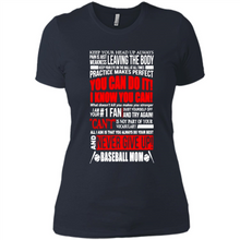 Load image into Gallery viewer, BASEBALL MOM, NEVER GIVE UP Mother’s Day - Ladies' Boyfriend T-Shirt