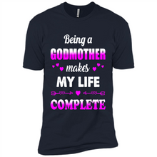Load image into Gallery viewer, Being A Godmother Makes My Life Complete Funny mother’s day Gift For Beloved Godmother - Premium Short Sleeve T-Shirt