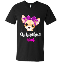 Load image into Gallery viewer, Chihuahua Mom With Purple Hairpin Funny mother’s day Gift For Dog Lovers - Men's V-Neck