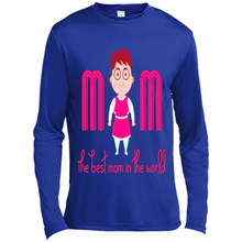 Load image into Gallery viewer, Best Mom World Cartoon Mother’s Day - Canvas Long Sleeve T-Shirt