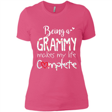 Load image into Gallery viewer, Being A Grandmy Makes My Life Complete – Memorable Mother’s Day Gift For Grandmother - Ladies' Boyfriend T-Shirt