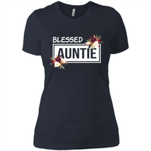 Load image into Gallery viewer, Blessed Auntie Funny Mother’s Day - Ladies' Boyfriend T-Shirt