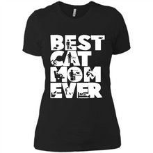 Load image into Gallery viewer, BEST CAT MOM EVER A LIFE WITH CATS - Ladies' Boyfriend T-Shirt