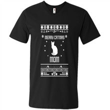 Load image into Gallery viewer, Cats T Shirt Hoodie Merry Catmas Mom Mother’s Day - Men's V-Neck