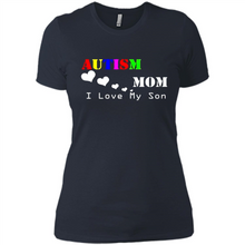 Load image into Gallery viewer, Autism mon t shirt Mothers Day - Ladies' Boyfriend T-Shirt