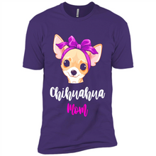 Load image into Gallery viewer, Chihuahua Mom With Purple Hairpin Funny mother’s day Gift For Dog Lovers - Premium Short Sleeve T-Shirt