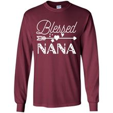 Load image into Gallery viewer, Blessed Nana Christmas Mother’s Day Birthday Grandma - Long Sleeve T-Shirt