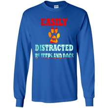 Load image into Gallery viewer, Easily Distracted By Jeeps And Dogs gift shirt for dog mom - Long Sleeve T-Shirt
