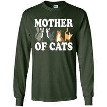 Load image into Gallery viewer, Cats T Shirt Hoodie Mother of Cats Mother’s Day1 - Long Sleeve T-Shirt