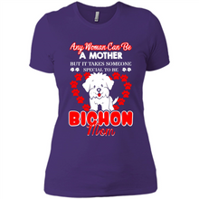 Load image into Gallery viewer, Any Woman Can Be A Mother But It Takes Someone Bichon Mom - Ladies' Boyfriend T-Shirt