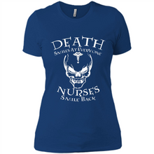 Load image into Gallery viewer, Death Smiles At Everyone Nurses Smile Back Shirt Mothers Day - Ladies' Boyfriend T-Shirt