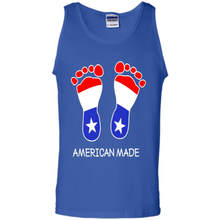 Load image into Gallery viewer, American Made Patriotic Pregnancy Baby Footprints T-shirt Mother’s Day - Tank Top