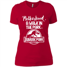 Load image into Gallery viewer, Best Mother’s Day Gift. Motherhood A Walk In The Park Jurassic Park - Ladies' Boyfriend T-Shirt