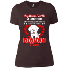 Load image into Gallery viewer, Any Woman Can Be A Mother But It Takes Someone Bichon Mom - Ladies' Boyfriend T-Shirt
