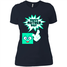 Load image into Gallery viewer, Cute Emoji With Heart Balloon Happy Mother Day - Ladies' Boyfriend T-Shirt