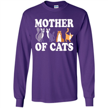 Load image into Gallery viewer, Cats T Shirt Hoodie Mother of Cats Mother’s Day1 - Long Sleeve T-Shirt