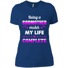 Load image into Gallery viewer, Being A Godmother Makes My Life Complete Funny mother’s day Gift For Beloved Godmother - Ladies' Boyfriend T-Shirt