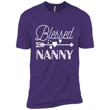 Load image into Gallery viewer, Blessed Nanny Christmas Mother’s Day Birthday Grandma - Premium Short Sleeve T-Shirt