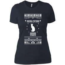 Load image into Gallery viewer, Cats T Shirt Hoodie Merry Catmas Mom Mother’s Day - Ladies' Boyfriend T-Shirt