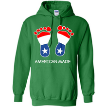 Load image into Gallery viewer, American Made Patriotic Pregnancy Baby Footprints T-shirt Mother’s Day - Hoodie