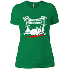 Load image into Gallery viewer, Death Awaits You All With Big Pointy Teeth - Ladies' Boyfriend T-Shirt