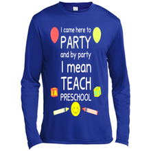 Load image into Gallery viewer, Came to Party By Party I Mean Teach Preschool Mother’s - Canvas Long Sleeve T-Shirt