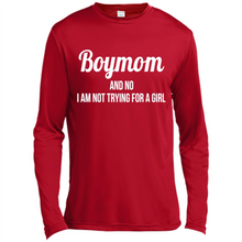 Load image into Gallery viewer, Boy Mom And No I Am Not Trying For A Girl Funny Gift On mother’s day - Canvas Long Sleeve T-Shirt