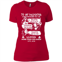 Load image into Gallery viewer, Always Remember Daughter Mom Viking - Ladies' Boyfriend T-Shirt