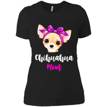 Load image into Gallery viewer, Chihuahua Mom With Purple Hairpin Funny mother’s day Gift For Dog Lovers - Ladies' Boyfriend T-Shirt
