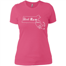 Load image into Gallery viewer, Best Mom Ever Shirt Massachusetts Mothers Day - Ladies' Boyfriend T-Shirt