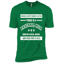 Load image into Gallery viewer, Behind Every Baseball Player, There Is A Baseball Mom. Who Has S Mother’s Day - Premium Short Sleeve T-Shirt
