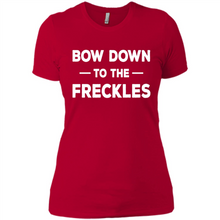 Load image into Gallery viewer, Bow Down to the Freckles Ginger Pride Mother’s Day - Ladies' Boyfriend T-Shirt