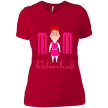 Load image into Gallery viewer, Best Mom World Cartoon Mother’s Day - Ladies' Boyfriend T-Shirt