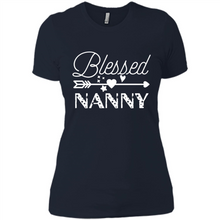 Load image into Gallery viewer, Blessed Nanny Christmas Mother’s Day Birthday Grandma - Ladies' Boyfriend T-Shirt