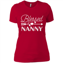 Load image into Gallery viewer, Blessed Nanny Christmas Mother’s Day Birthday Grandma - Ladies' Boyfriend T-Shirt