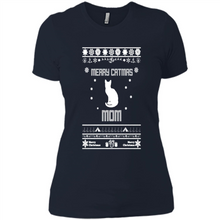 Load image into Gallery viewer, Cats T Shirt Hoodie Merry Catmas Mom Mother’s Day - Ladies' Boyfriend T-Shirt