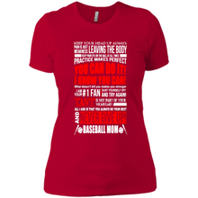 Load image into Gallery viewer, BASEBALL MOM, NEVER GIVE UP Mother’s Day - Ladies' Boyfriend T-Shirt