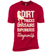 Load image into Gallery viewer, Dirt Trucks Dinosaurs Superheros boymomlife Tired - Premium Short Sleeve T-Shirt